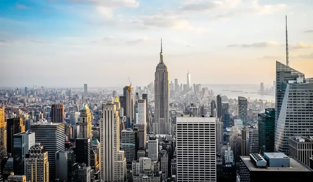 Blick auf die Skyline von New York
